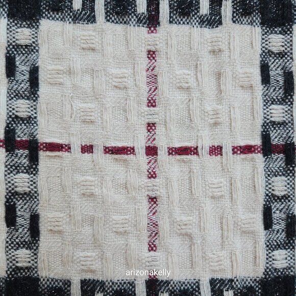 Burberry Merino Cashmere Woven Plaid Scarf - Picture 7 of 16